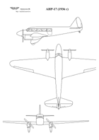 Чертежи самолёта АИР-17. Лист 1