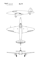Чертежи самолёта Як-7Р. Лист 1